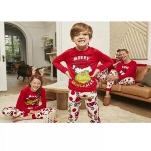 Dr. Seuss The Grinch Matching Family Pajamas Kids Size 4T 6 Youth Christmas PJ